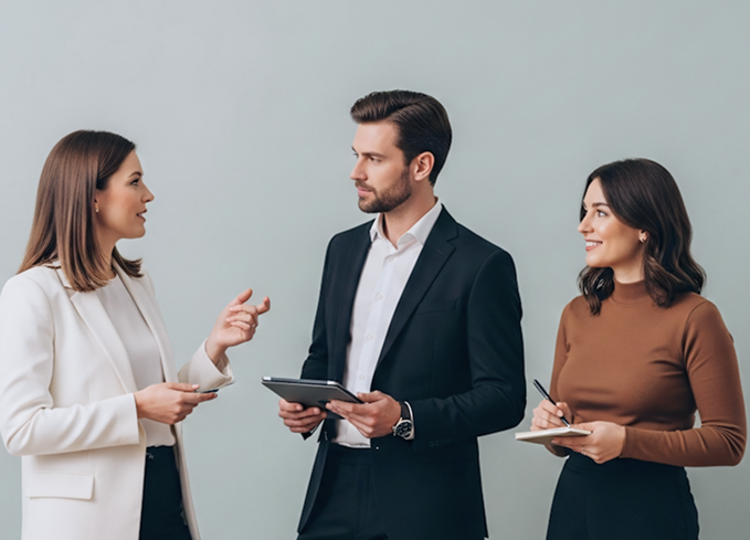 Profissionais em reunião de negócios